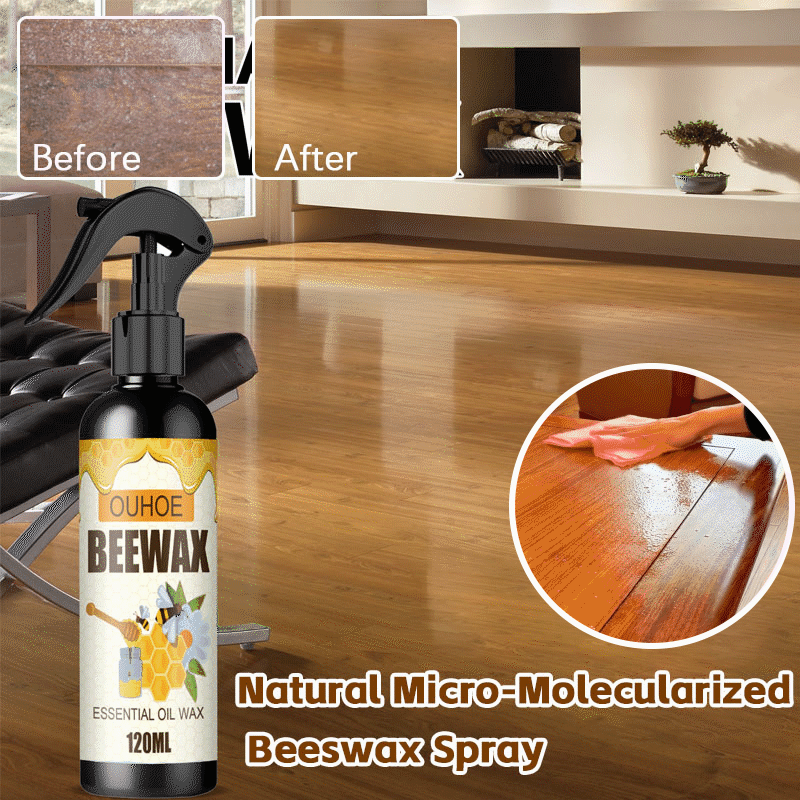 Spray per la cura delle superfici naturali con cera d'api per la manutenzione del legno | livraina