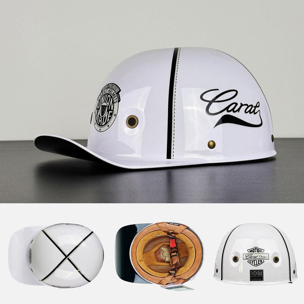 Casco da moto AstraCap Pro in stile casco da baseball — Certificato ECE DOT