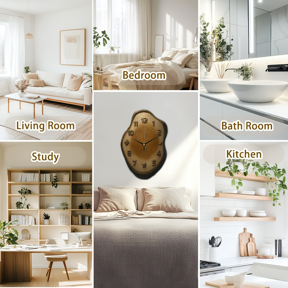 Naturlig sjarm – stilren stor treveggklokke | livraina