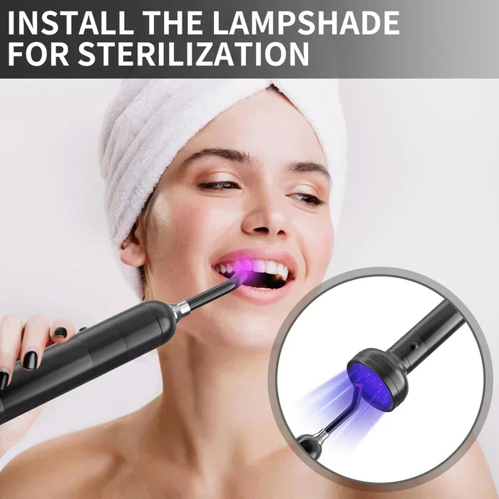 Dispositivo AuroraBeam per terapia orale a luce rossa — portatile 3-in-1