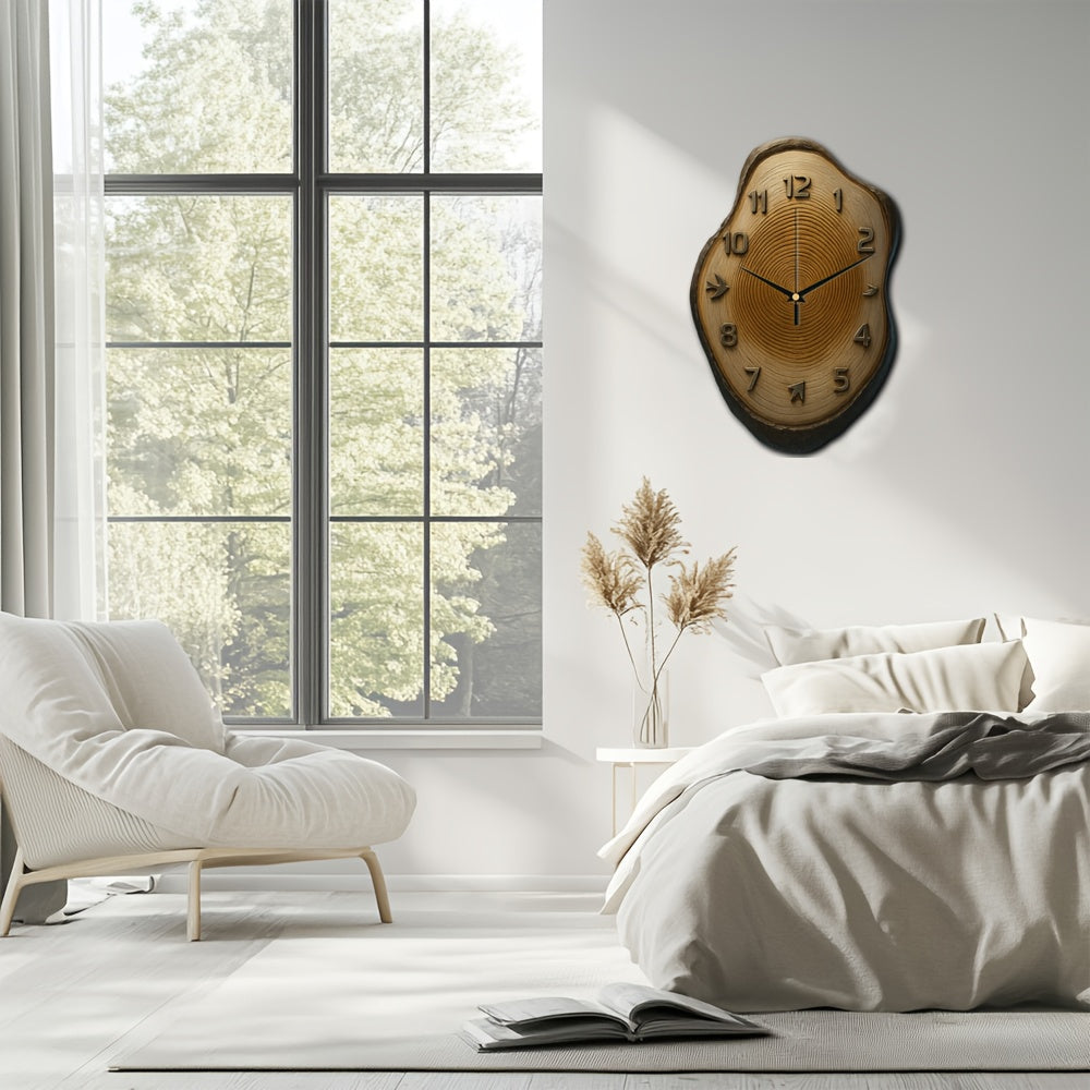Naturlig sjarm – stilren stor treveggklokke | livraina