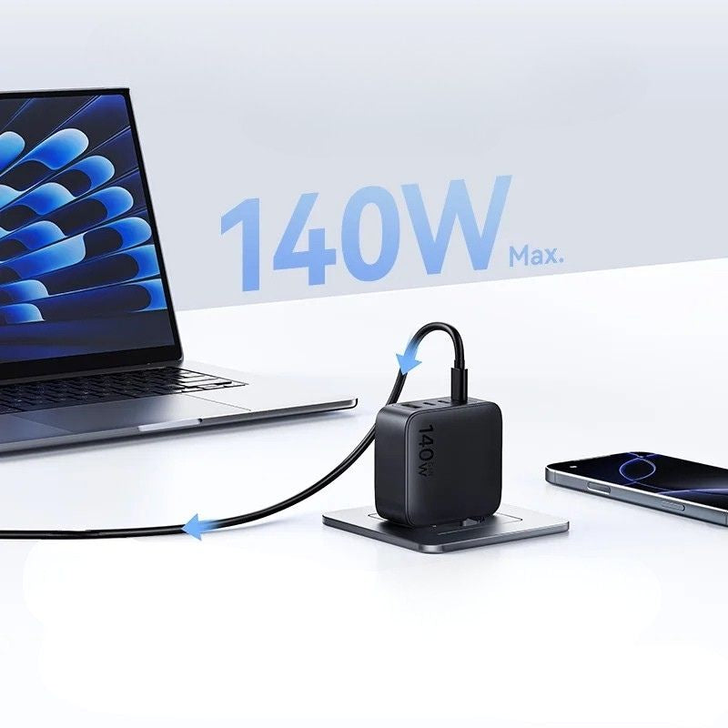 Caricatore GaN PD NovaCharge da 140W — Ricarica rapida per laptop, tablet e telefono