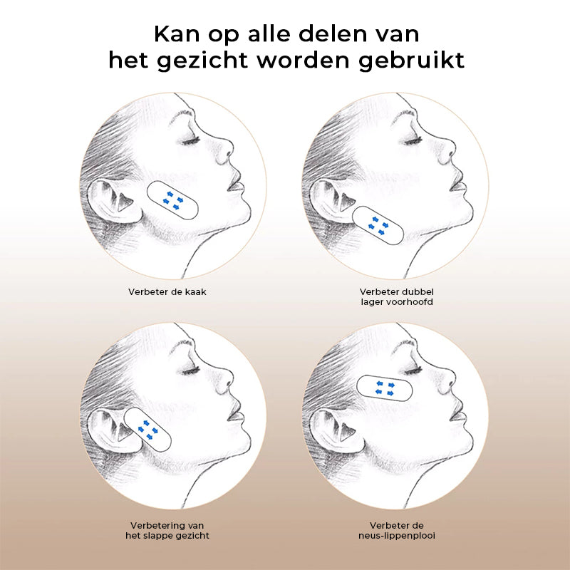 Nastro adesivo invisibile per sollevare il viso — Contorno facciale a V discreto