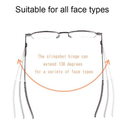 Folding Reading Glasses for Men & Women — 1.3 cm Folded