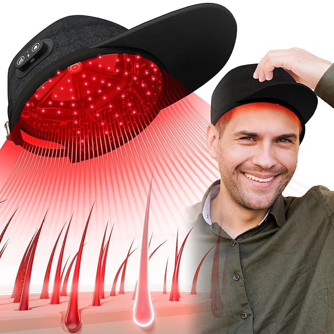 Bezdrátová laserová čepice pro růst vlasů — 108 diod