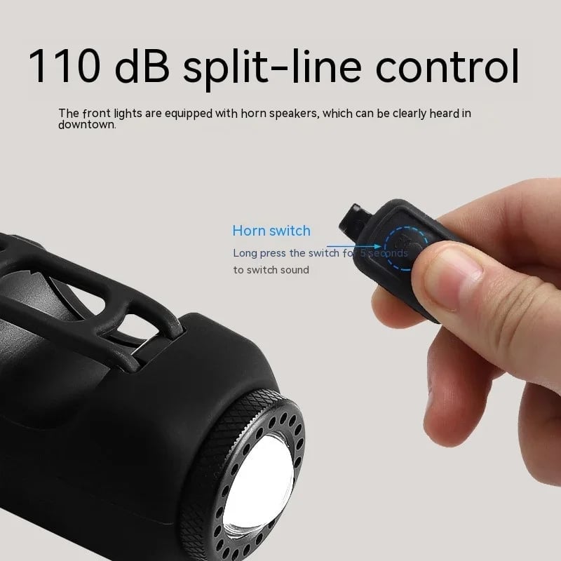 PulseBike USB Rechargeable Bike Light — Integrated Horn