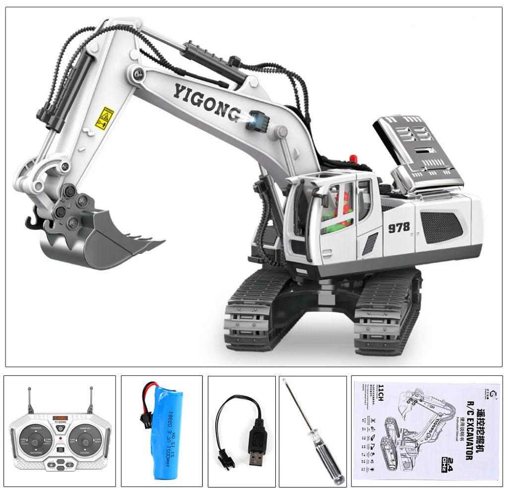 G308H 1/14 Hydraulic Full Metal Excavator Remote-Controlled RTR