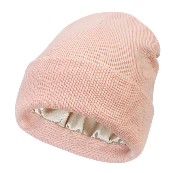 Astra Silk Winter Hat — Wool Blend, Anti-Frizz Hair Protection