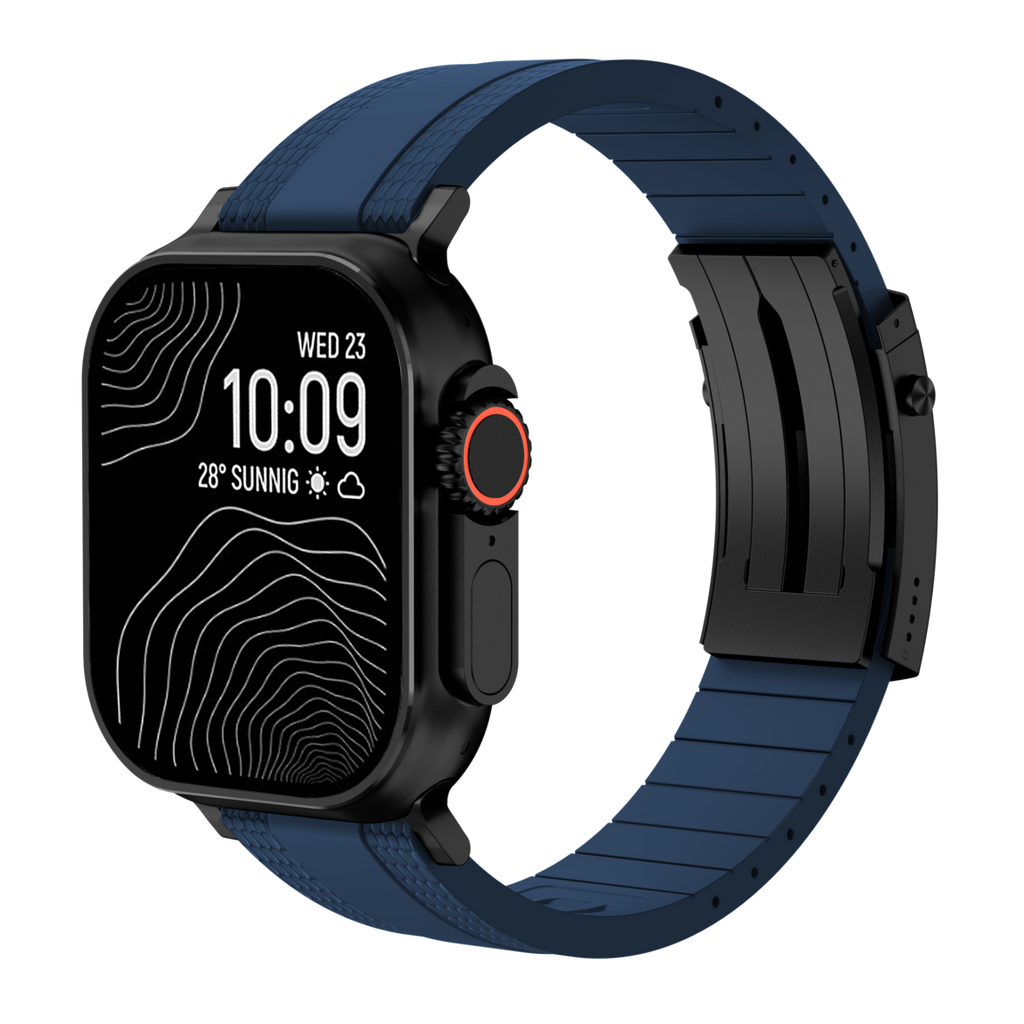 Cinturino Apple Watch Ocean Luxe — Chiusura pieghevole, tonalità marine