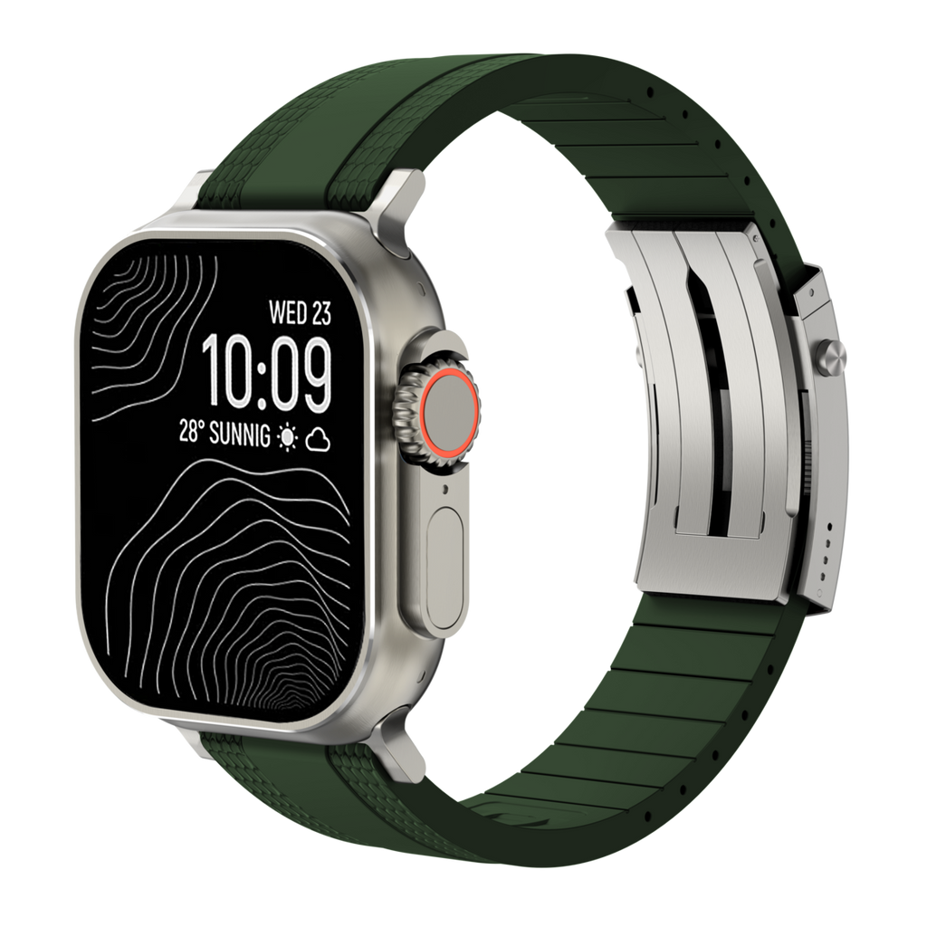 Cinturino Apple Watch Ocean Luxe — Chiusura pieghevole, tonalità marine