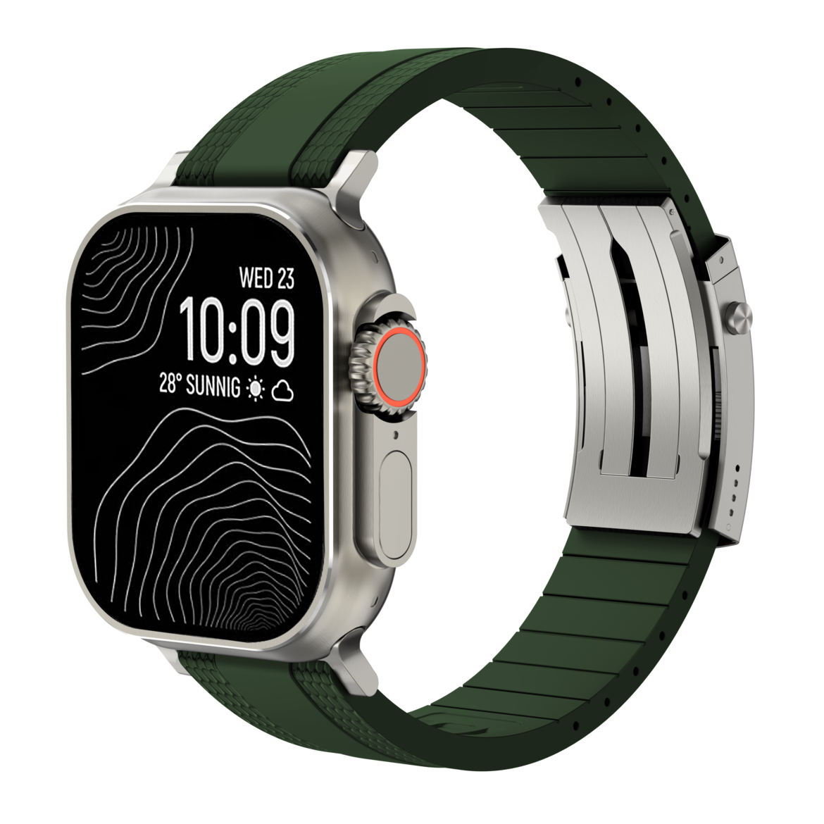 Cinturino Apple Watch Ocean Luxe — Chiusura pieghevole, tonalità marine