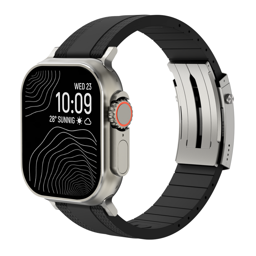 Cinturino Apple Watch Ocean Luxe — Chiusura pieghevole, tonalità marine
