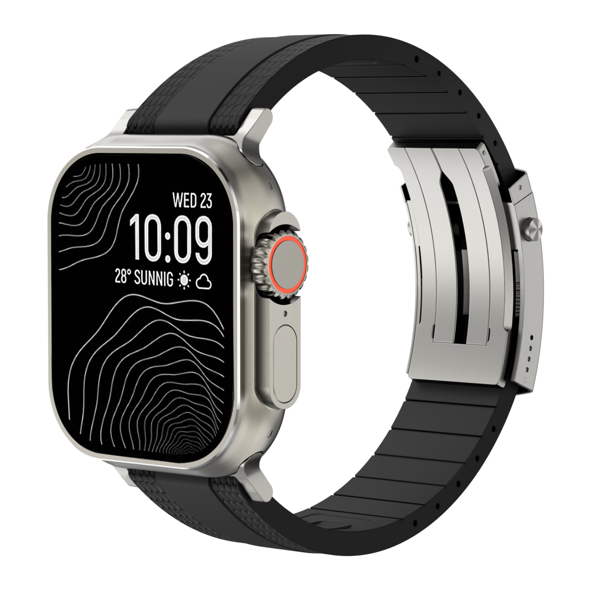Cinturino Apple Watch Ocean Luxe — Chiusura pieghevole, tonalità marine