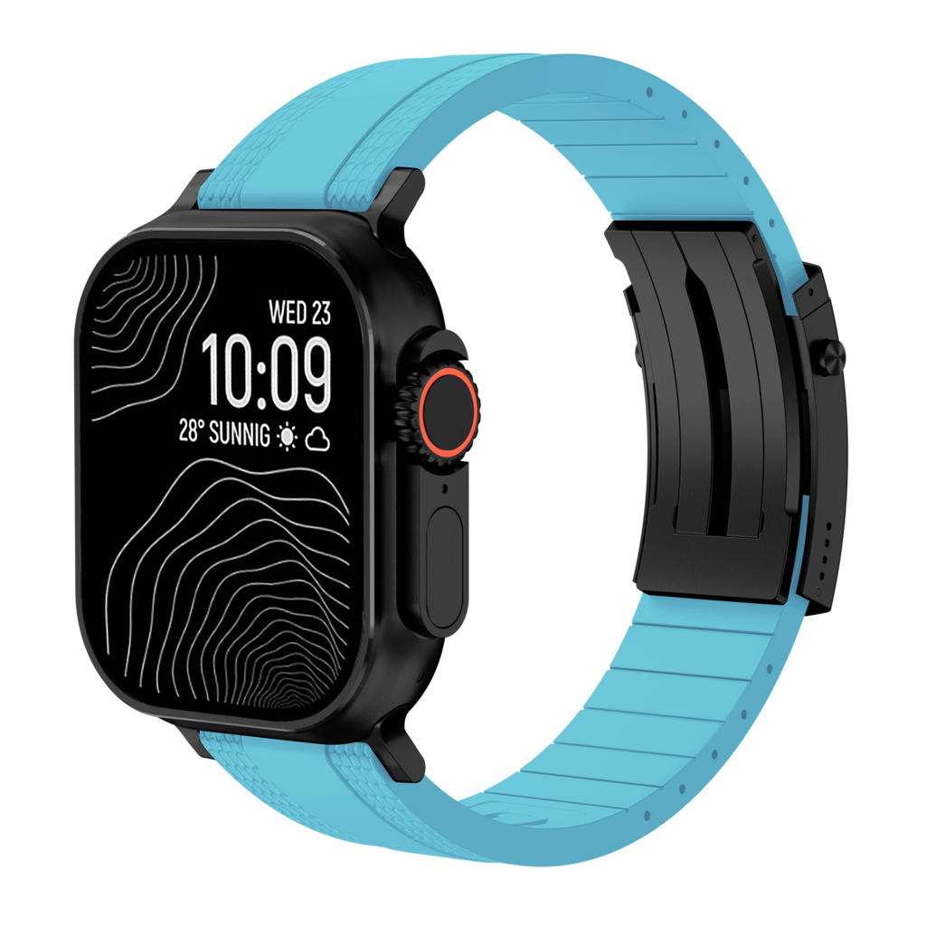 Cinturino Apple Watch Ocean Luxe — Chiusura pieghevole, tonalità marine