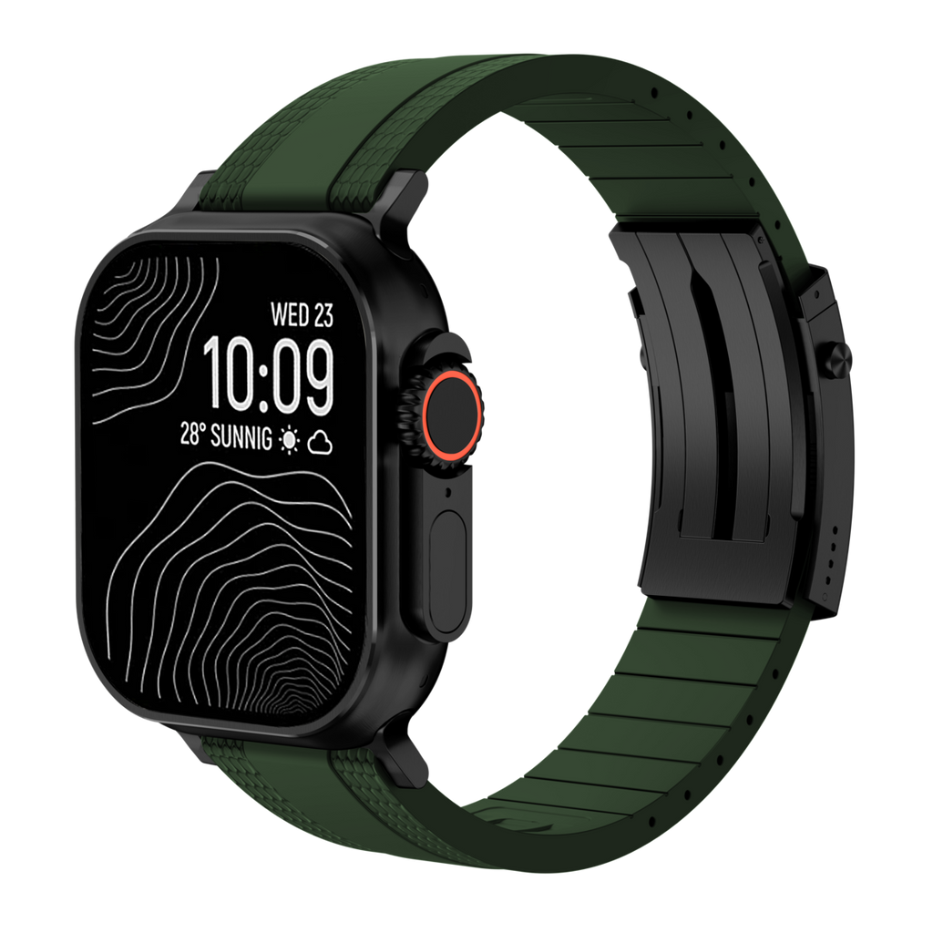 Cinturino Apple Watch Ocean Luxe — Chiusura pieghevole, tonalità marine