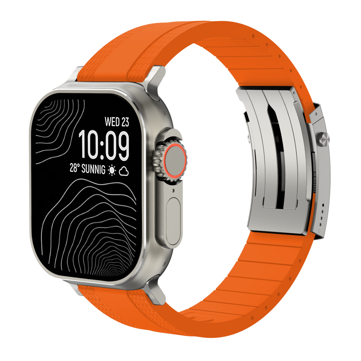 Cinturino Apple Watch Ocean Luxe — Chiusura pieghevole, tonalità marine