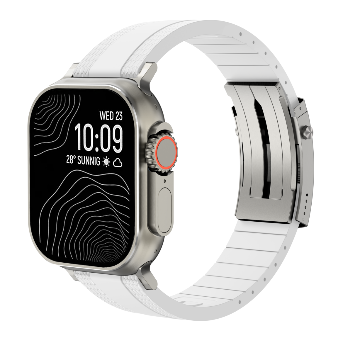 Cinturino Apple Watch Ocean Luxe — Chiusura pieghevole, tonalità marine