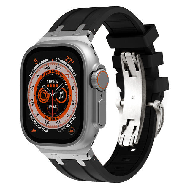 NovaLink tykk silikonrem til Apple Watch — titanadapter