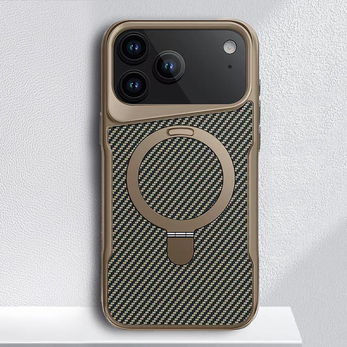 Aegis Shield magnetisk telefondeksel — karbonfib tekstur