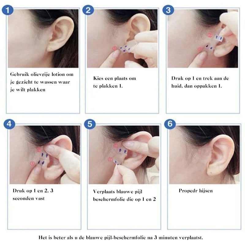 Nastro adesivo invisibile per sollevare il viso — Contorno facciale a V discreto