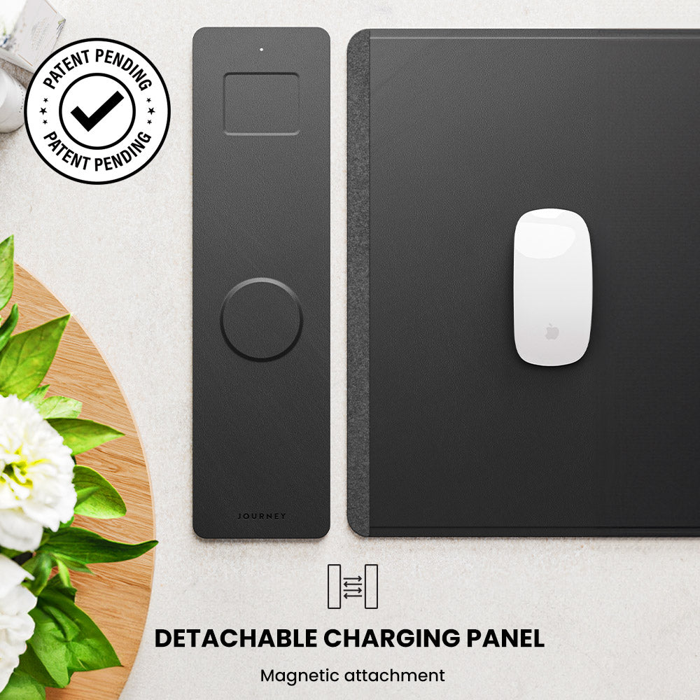 Tapis de bureau de recharge sans fil NovaCharge — Deux zones de charge rapide