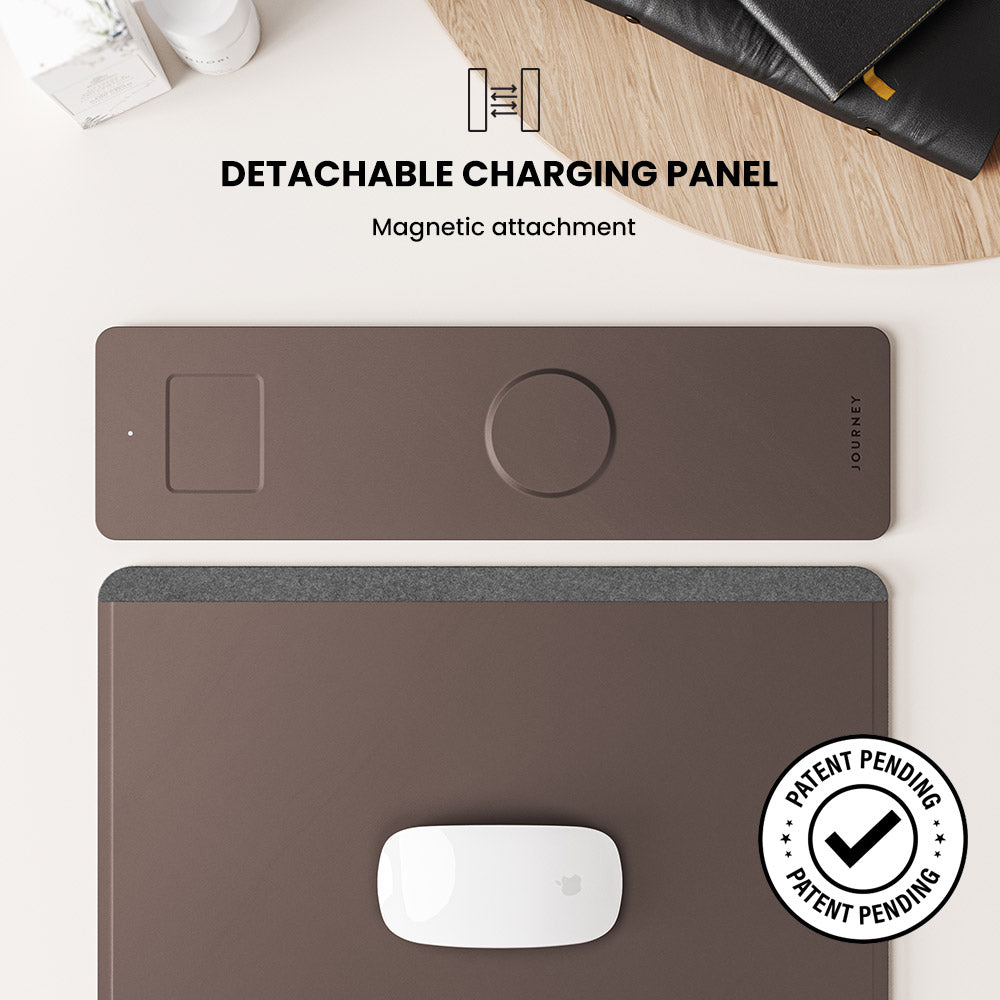 Tapis de bureau de recharge sans fil NovaCharge — Deux zones de charge rapide