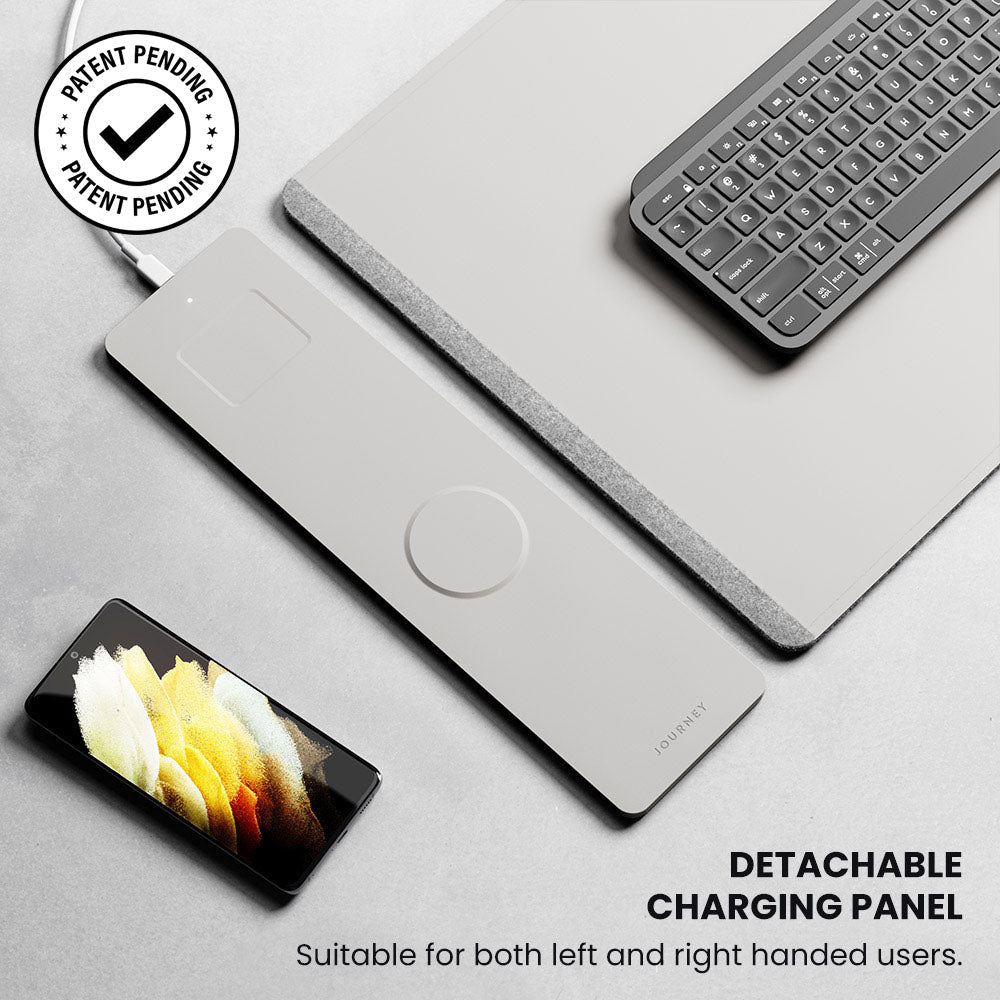 Tapis de bureau de recharge sans fil NovaCharge — Deux zones de charge rapide