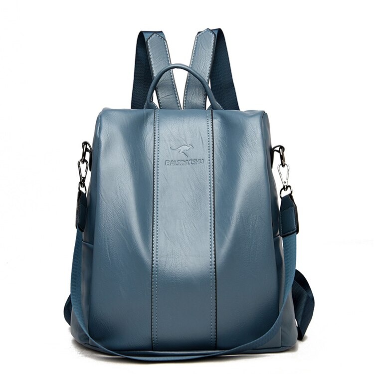 Women's Classic Vintage Leather Backpack — Anti-Theft Design