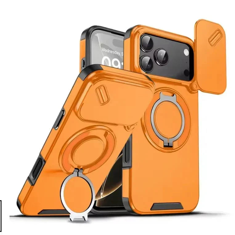 حافظة iPhone 17 مضادة للصدمات بتقنية مغناطيسية من AegisGuard، وحامل حلقي بزاوية 360°