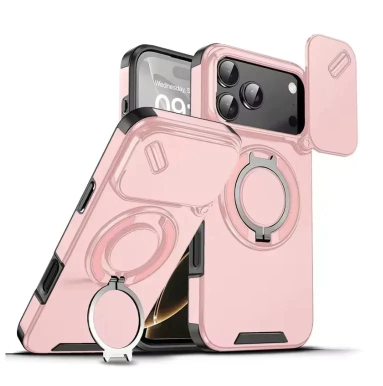 حافظة iPhone 17 مضادة للصدمات بتقنية مغناطيسية من AegisGuard، وحامل حلقي بزاوية 360°