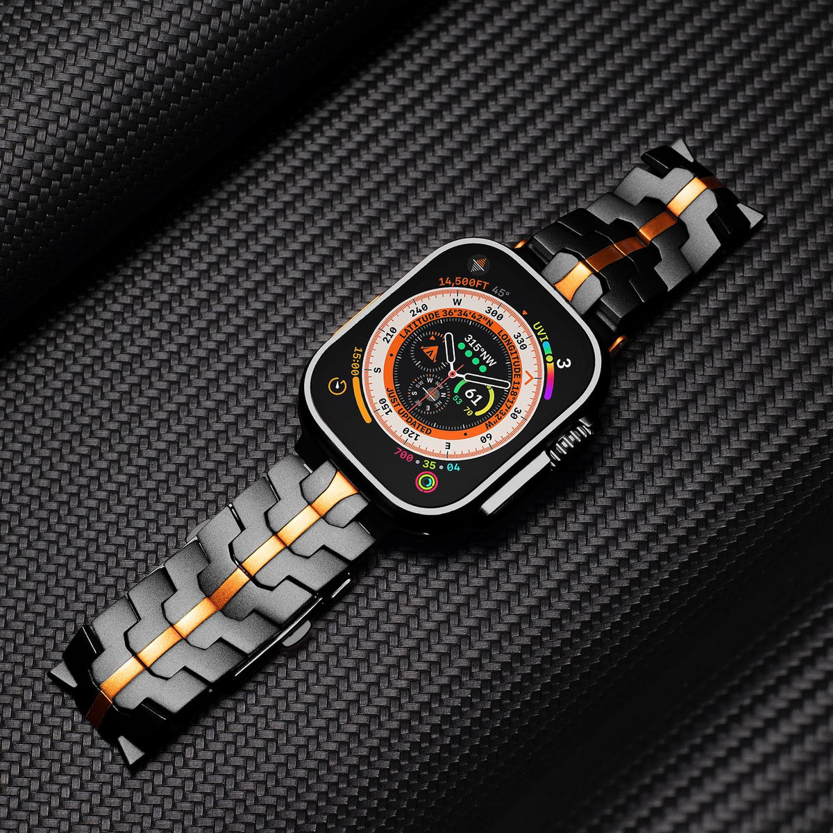 Cinturino in titanio per Apple Watch — Stile leggero e resistente