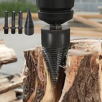 32mm High Carbon Firewood Drill Set — 5-Piece Anti-Slip Cone