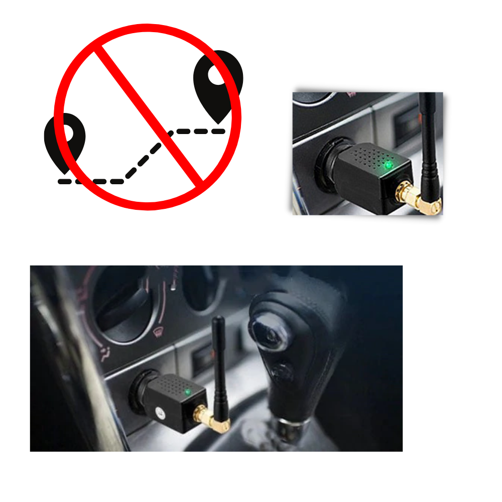12V GPS-signalblockerare för bil — integritetsenhet med cigarettändaranslutning