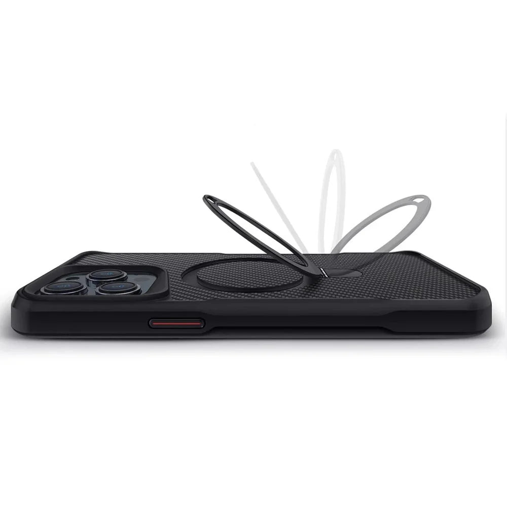 Aegis Shield magnetisk telefondeksel — karbonfib tekstur