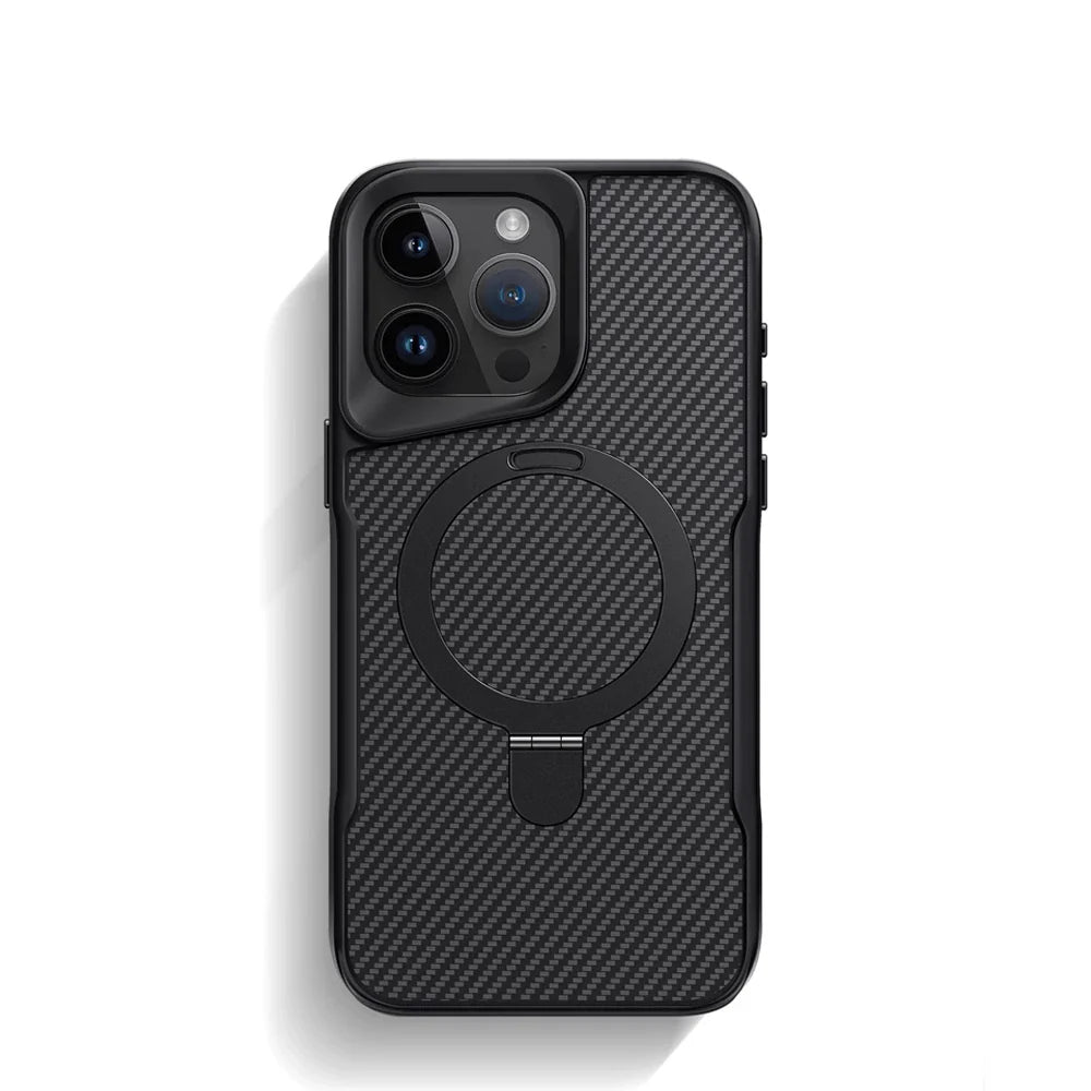 Aegis Shield magnetisk telefondeksel — karbonfib tekstur
