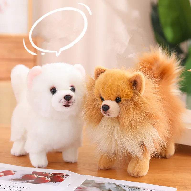 30 cm realistiskt gosedjur i form av en pomeranian