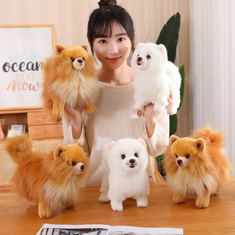30 cm realistiskt gosedjur i form av en pomeranian