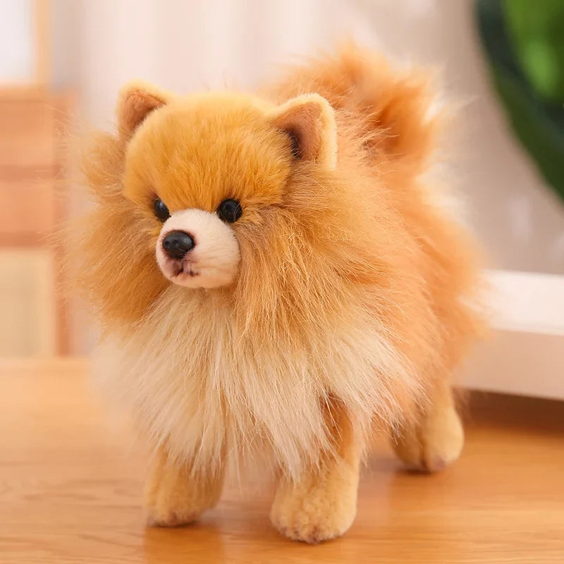 30 cm realistiskt gosedjur i form av en pomeranian