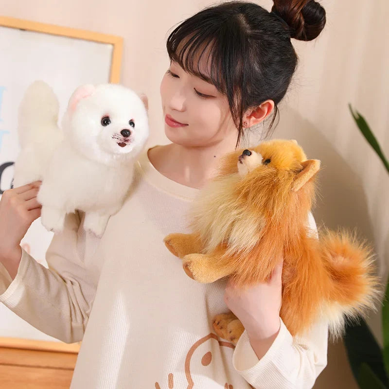 30 cm realistiskt gosedjur i form av en pomeranian