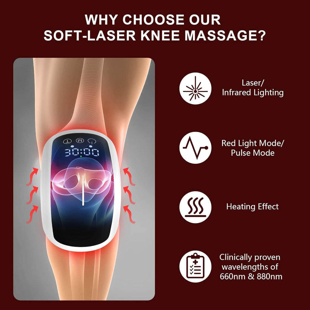 Zweiteiliges Lasertherapie-Massagegerät-Set zur Linderung von Knieschmerzen