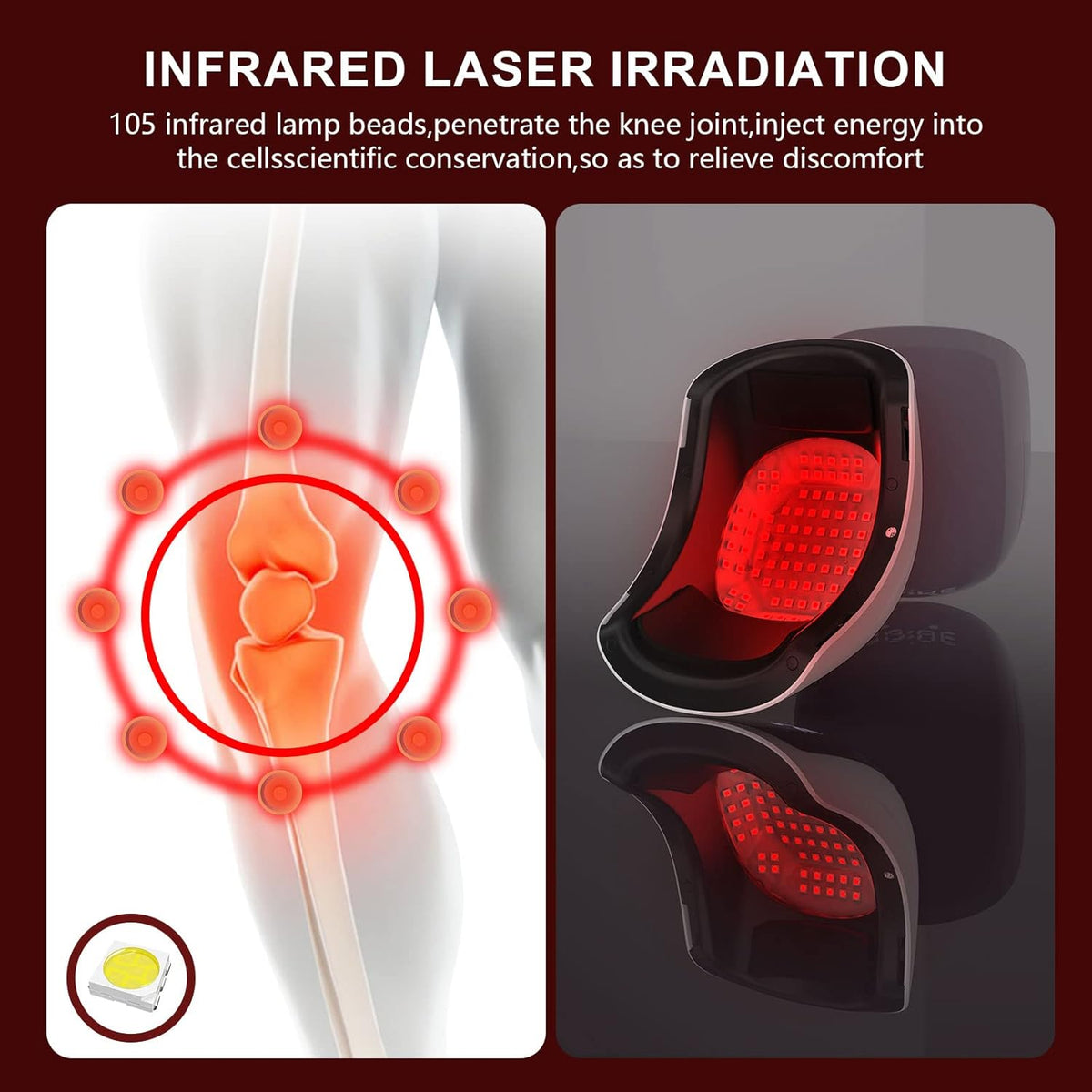 Zweiteiliges Lasertherapie-Massagegerät-Set zur Linderung von Knieschmerzen