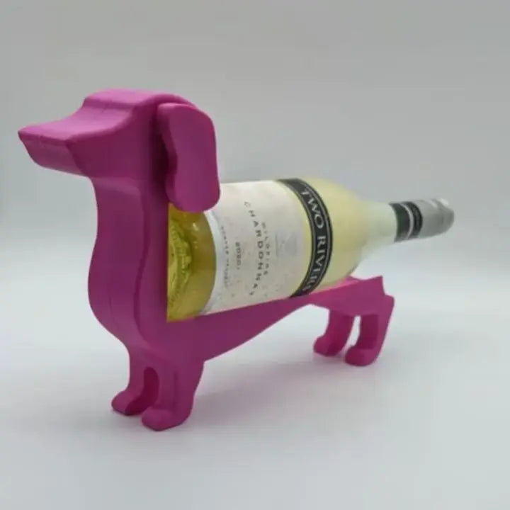 Weinflaschenhalter in Dackelform — Verspieltes Silhouettendesign