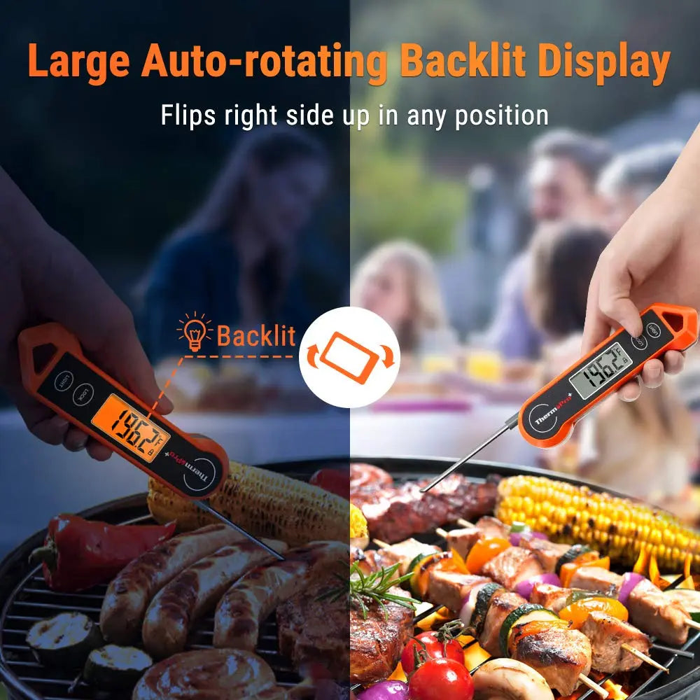 Termometro per carne impermeabile ad attivazione tramite movimento con display istantaneo | livraina
