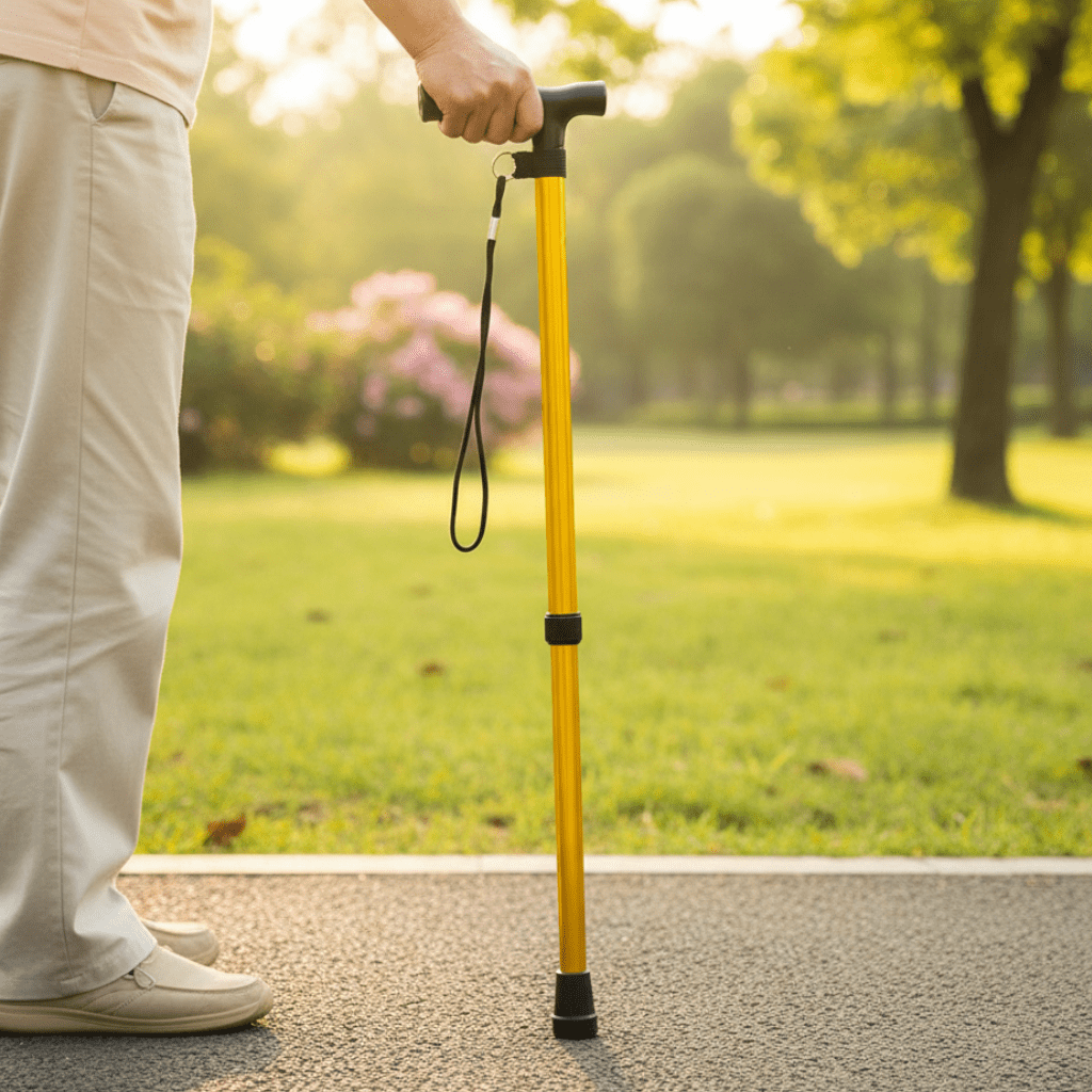 EaseWalker-wandelstok — lichtgewicht aluminium, ergonomische comfortabele greep