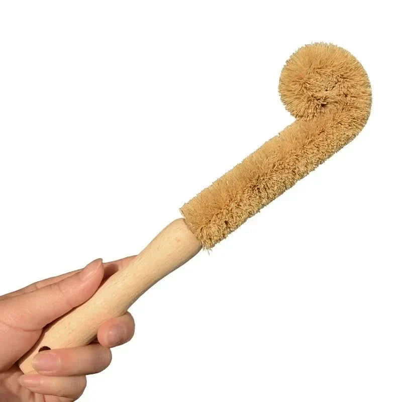 Cepillo de cocina de fibra de coco natural para una limpieza a fondo | livraina