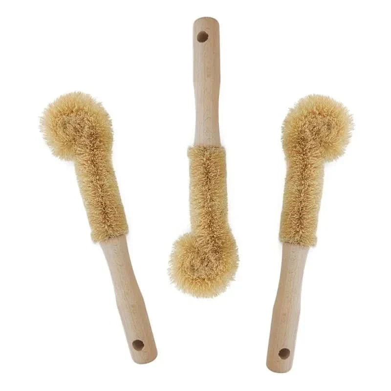 Cepillo de cocina de fibra de coco natural para una limpieza a fondo | livraina
