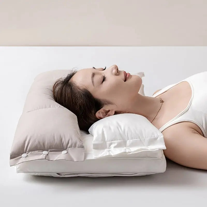 Almohada ergonómica ajustable para el cuello — Núcleo de doble capa para mayor soporte