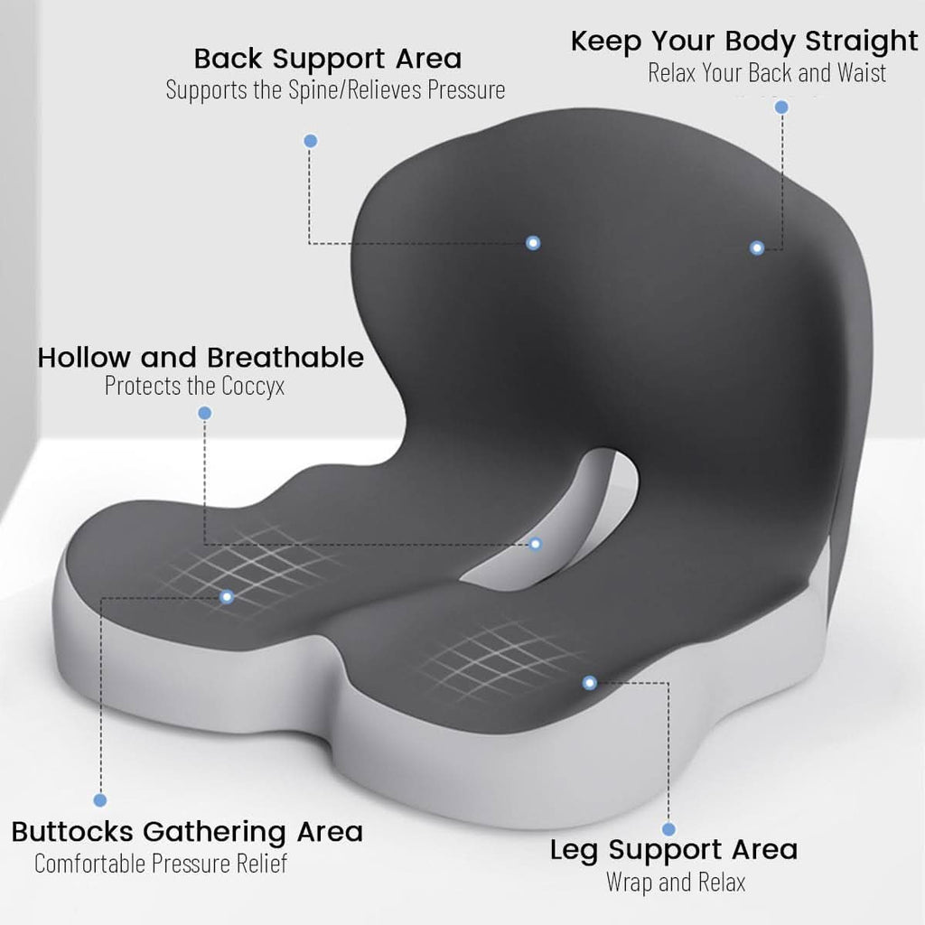 AeroLux memóriahabos deréktámasztó párna — ergonomikus üléshez