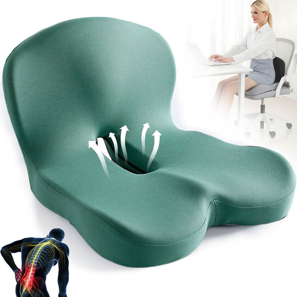 AeroLux memóriahabos deréktámasztó párna — ergonomikus üléshez