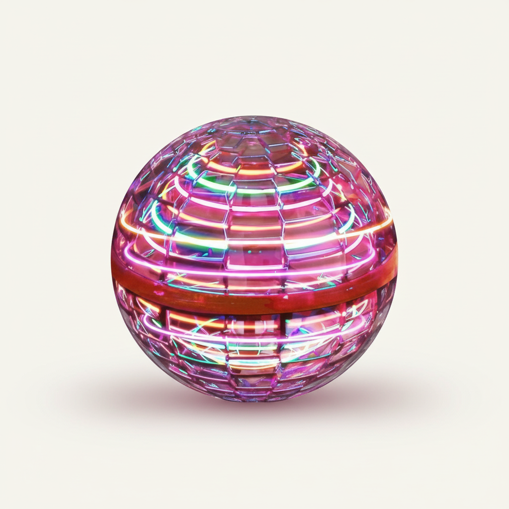 Vortex Orb Pelota voladora — boomerang giroscópico RGB recargable por USB
